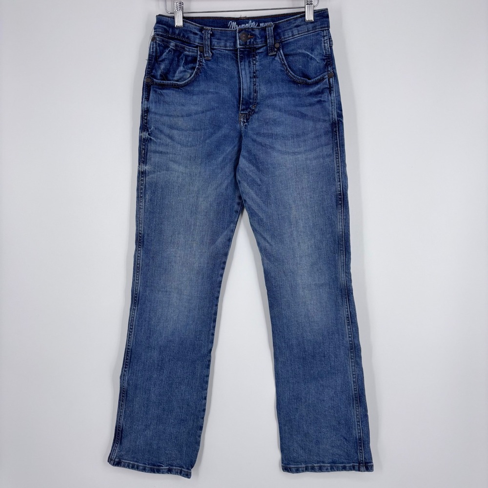 Wrangler Retro Boys Jeans Size 16 Regular Blue Relaxed‎ Bootcut Western Cowboy
